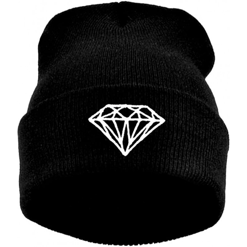 Skullies & Beanies Winter Beanie Knit Hats for Unisex - Diamond - CU12N36MZT5 $18.30