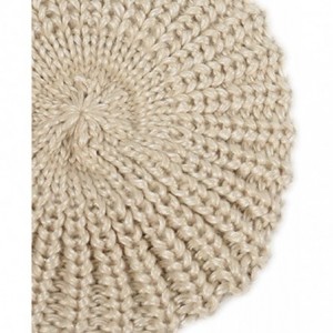 Berets Women's French Beret Hat Autumn Knitted Winter Warm Cap Beanie Hat - Z0305_beige - C018KKQ3WA2 $30.64