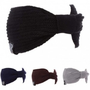 Headbands Women Fashion Casual Stripe Knitted Headband Hair Band Hair Accessori Cold Weather Headbands - Coffee - CF18LR4EQRC...