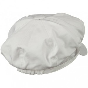 Newsboy Caps Big Size Cotton Newsboy Hat - White - CL1172V52Z5 $54.75