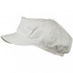 Newsboy Caps Big Size Cotton Newsboy Hat - White - CL1172V52Z5 $61.15