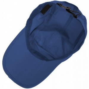Baseball Caps Unisex Foldable UPF 50+ Sun Protection Quick Dry Baseball Cap Portable Hats - Dark Blue - CT18DYCHAHA $27.92