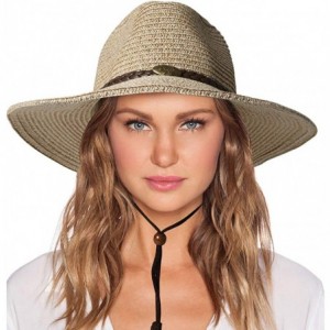 Sun Hats Womens Lanyard Packable Summer Shapeable - Beige - CG196IHNX7A $32.38