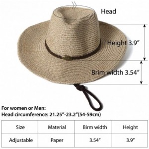 Sun Hats Womens Lanyard Packable Summer Shapeable - Beige - CG196IHNX7A $34.77