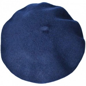 Berets Girls&Boys French Style Wool Beret Kids Hat - Navy Blue - C018E7MLWQD $10.00