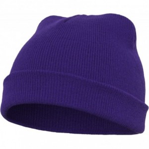 Skullies & Beanies Heavyweight Knitted Beanie- Unisex- 1500KC - Purple - CL11IOD4CSN $18.51