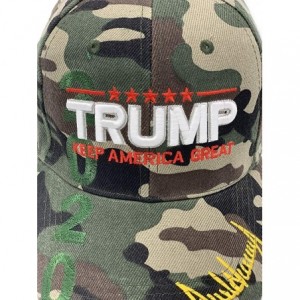 Skullies & Beanies Trump 2020 Keep America Great 3D Embroidery American Flag Baseball Cap - 019 Tree Camo - CF18WNCC28D $27.47