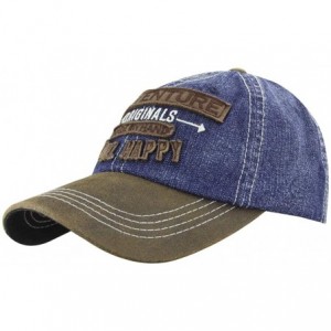 Baseball Caps Mens Distressed Vintage Denim Dry Baseball Snapback Trucker Hat - Blue 239 - CU18QNA5QS3 $13.12