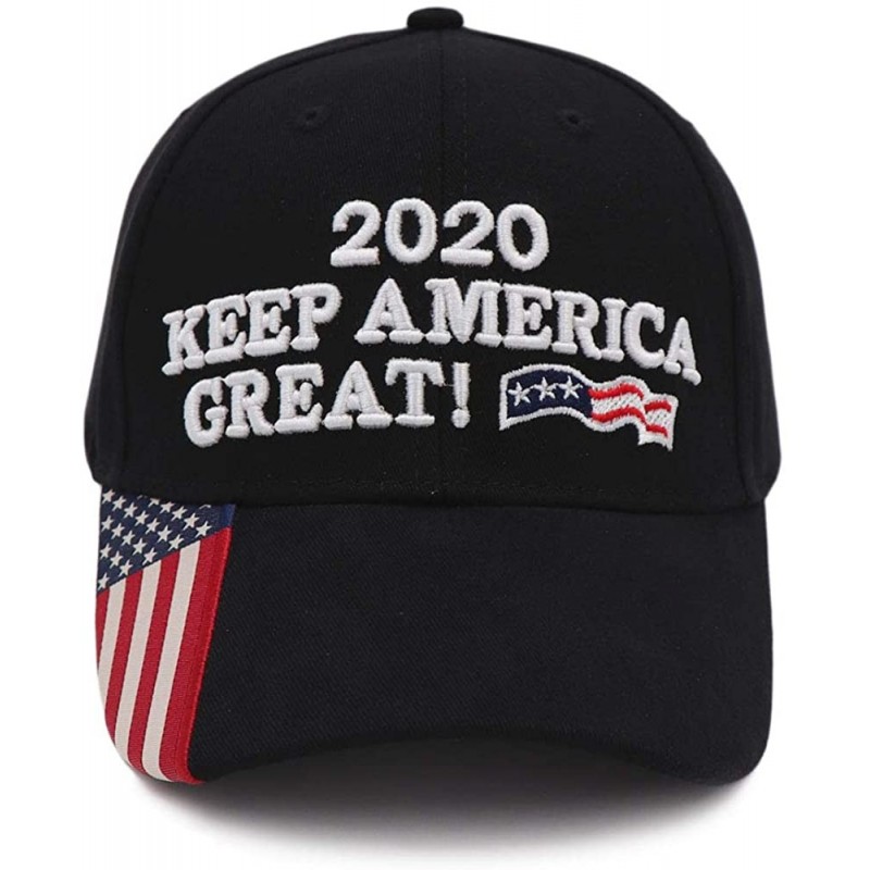 Baseball Caps Donald Trump Hat 2020 Keep America Great KAG MAGA with USA Flag 3D Embroidery Hat - Keep America Great-7-black ...