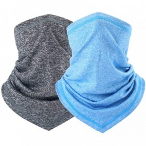 Balaclavas Summer Neck Gaiter Face Scarf/Neck Cover Headwear Face Bandana - Gray + Light Blue - C7197YCNDA7 $36.87
