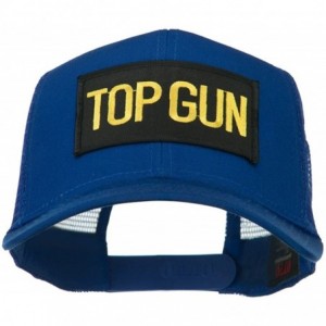 Baseball Caps Top Gun Military Patched Mesh Back Cap - Royal - C511LUGVAHL $38.87