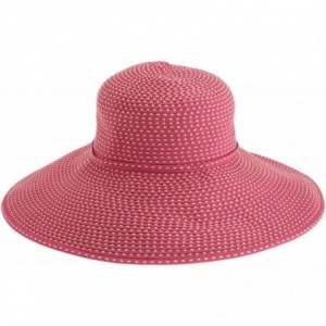 Sun Hats Women's Ribbon Braid Hat With Five-Inch Brim - Fushcia - CT1143BNWA3 $60.67