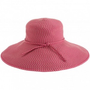 Sun Hats Women's Ribbon Braid Hat With Five-Inch Brim - Fushcia - CT1143BNWA3 $65.85