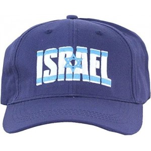 Baseball Caps Israel Hat- Israel Flag Embroidery Blue - C6189895YXL $21.16