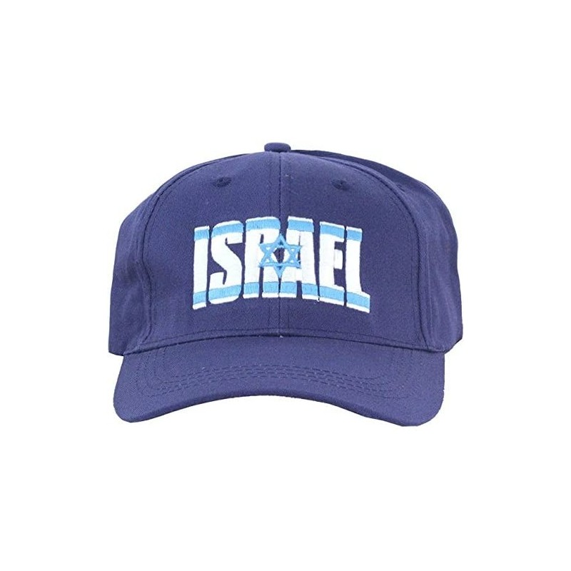 Baseball Caps Israel Hat- Israel Flag Embroidery Blue - C6189895YXL $10.86