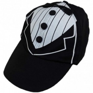 Baseball Caps Groom Novelty Baseball Cap w/Tuxedo Accents White- Black - CB125H1HZCT $36.94