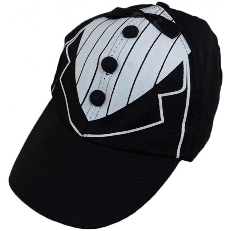 Baseball Caps Groom Novelty Baseball Cap w/Tuxedo Accents White- Black - CB125H1HZCT $30.72