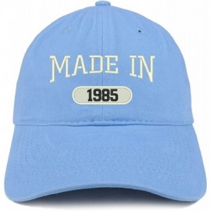 Baseball Caps Made in 1985 Embroidered 35th Birthday Brushed Cotton Cap - Carolina Blue - CG18C9CNES4 $36.89