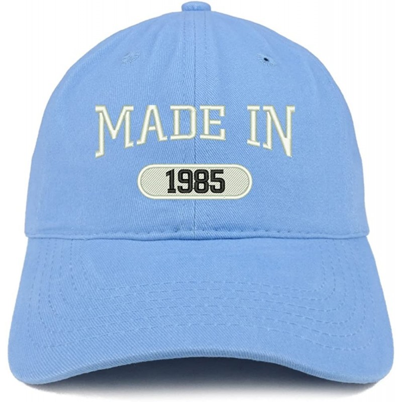 Baseball Caps Made in 1985 Embroidered 35th Birthday Brushed Cotton Cap - Carolina Blue - CG18C9CNES4 $34.19