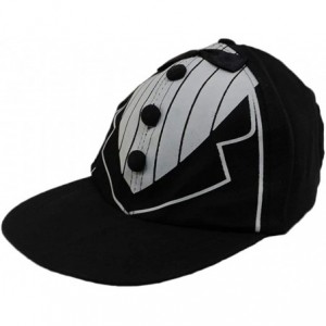 Baseball Caps Groom Novelty Baseball Cap w/Tuxedo Accents White- Black - CB125H1HZCT $30.72