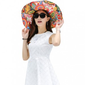 Sun Hats Women's Foldable Floppy Reversible Travel Beach Sun Visor Hat Wide Brim UPF 50+ - Beige - CV124CGWX4F $32.31