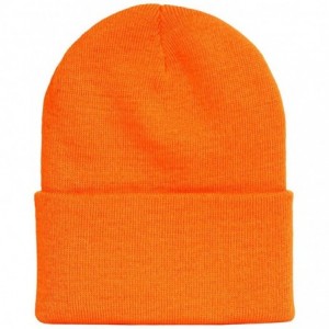 Skullies & Beanies Solid Winter Long Beanie (Comes in Many - Safety Orange - CC11Y94TC0J $18.86