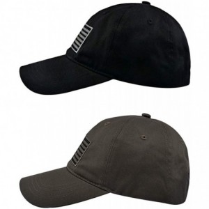 Baseball Caps Baseball Cap American Flag Hat Classic Adjustable Plain Hat 2 Pieces - Black+army Green - CX1923ZSAEA $29.16