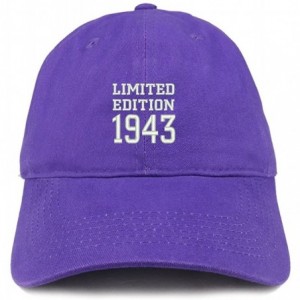Baseball Caps Limited Edition 1943 Embroidered Birthday Gift Brushed Cotton Cap - Purple - CL18DDMT4WA $16.15