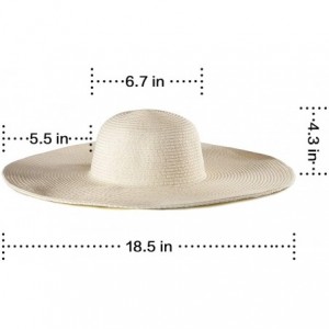 Sun Hats Women's Wide Brim Sun Hat - Sun Protection Floppy Straw Hat Summer Beach Hat - CV185668GCM $26.52