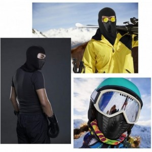 Balaclavas Warm Balaclava Ski Face Mask Cover Winter Fleece Warmer Fit Helmet Adults - Black - 2 Pack - C0185A5C7Z6 $27.26