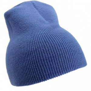 Skullies & Beanies Solid Color Short Winter Beanie Hat Knit Cap 12 Pack - Royal Blue - CE18H6NQ094 $56.93