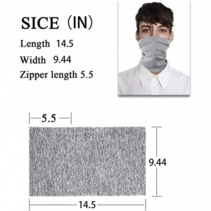 Balaclavas 2 Pcs Scarf Bandanas Neck Gaiter with 10 PcsSafety Carbon Filters for Men and Women - Gray - CR1982IHTOH $31.31