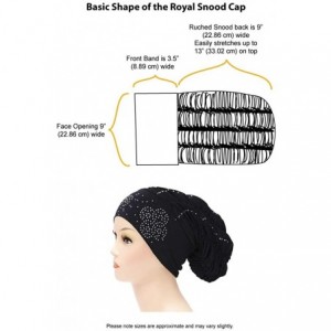 Skullies & Beanies Royal Snood Underscarf Beanie Hijab Cap Ruched with Rhinestones - Royal Blue - C818OURRKAR $25.30
