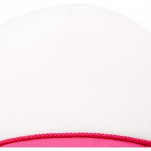 Baseball Caps Youth Mesh Trucker Cap - Adjustable Hat (S- M Sizes) - Neon Pink/White - C517AZIH74O $20.53