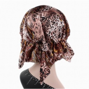 Skullies & Beanies Chemo Cap-Turban Headwear-Multi Function Headwrap and Chemo Hats for Hairloss - Paisley Brown - C41872O57R...