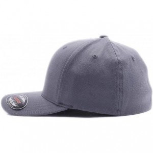 Baseball Caps Farm Logo with Your own Words Embroidered Flexfit 6477 Wool Blend hat. - Grey - C8180K7W7I0 $48.99