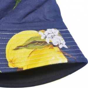 Bucket Hats Unisex Cute Print Bucket Hat Summer Fisherman Cap - Lemon - CH18TI8S8E3 $10.75