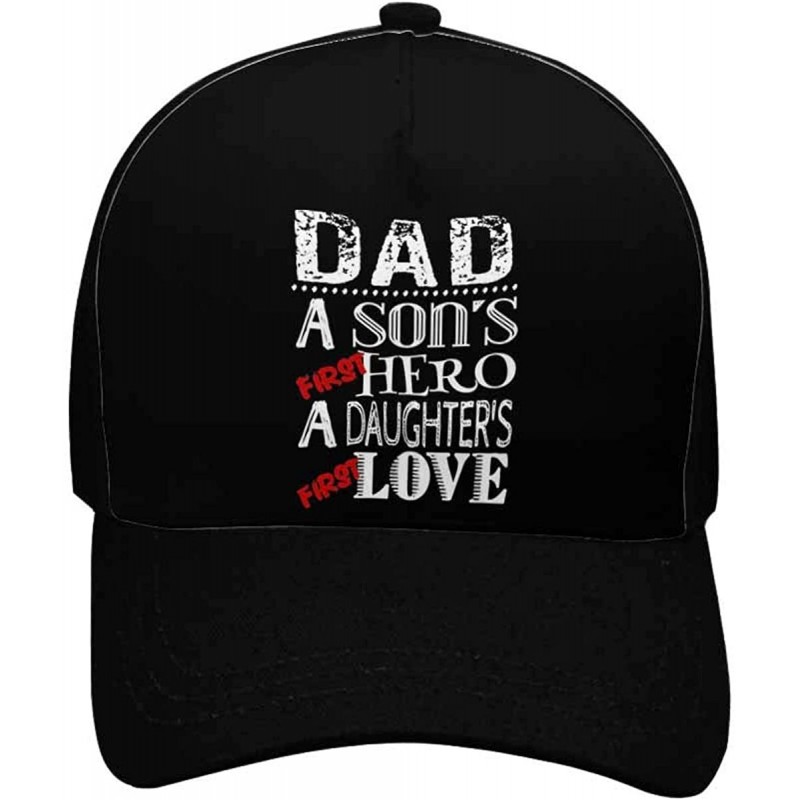 Baseball Caps Best Dad Ever Adjustable Men Baseball Caps Classic Dad Hats for Papa Father- Black - Design 3 - C818R3757UR $52.81