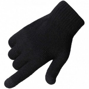 Skullies & Beanies Winter Beanie Hat Scarf Set Touch Screen Glove Warm Slouchy Pom Knit Skull Cap - Black - CJ18LLD8C48 $28.41