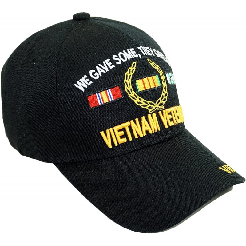 Baseball Caps U.S. Military Vietnam Veteran Official Licensed Embroidery Hat Army Veteran Baseball Cap - C118EZMIMT5 $34.59