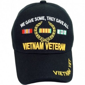 Baseball Caps U.S. Military Vietnam Veteran Official Licensed Embroidery Hat Army Veteran Baseball Cap - C118EZMIMT5 $35.39