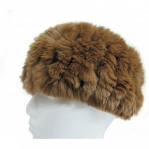 Cold Weather Headbands Rex Rabbit Elastic Headband & Neck Warmer - Camel - CV110D9UAXV $42.35