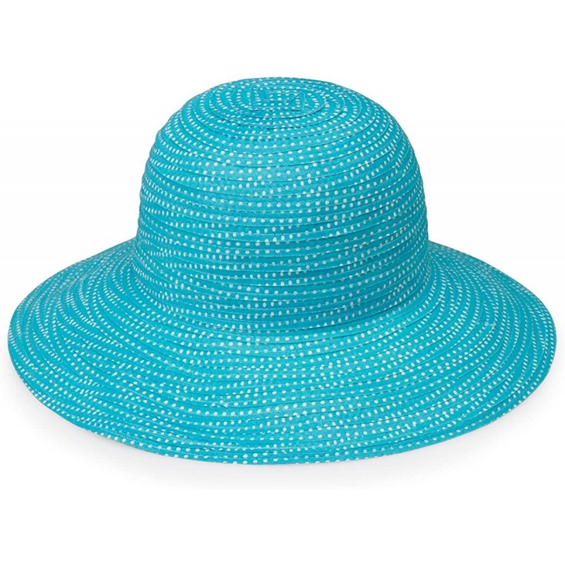 Sun Hats Women's Petite Scrunchie Sun Hat - UPF 50+- Packable for Every Day- Designed in Australia. - Turquoise - CW11CWCAMBH...