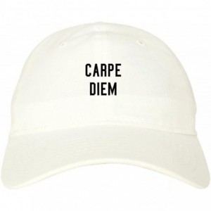 Baseball Caps Carpe Diem Womens Dad Hat Baseball Cap - White - CN12B5RRFPL $52.96