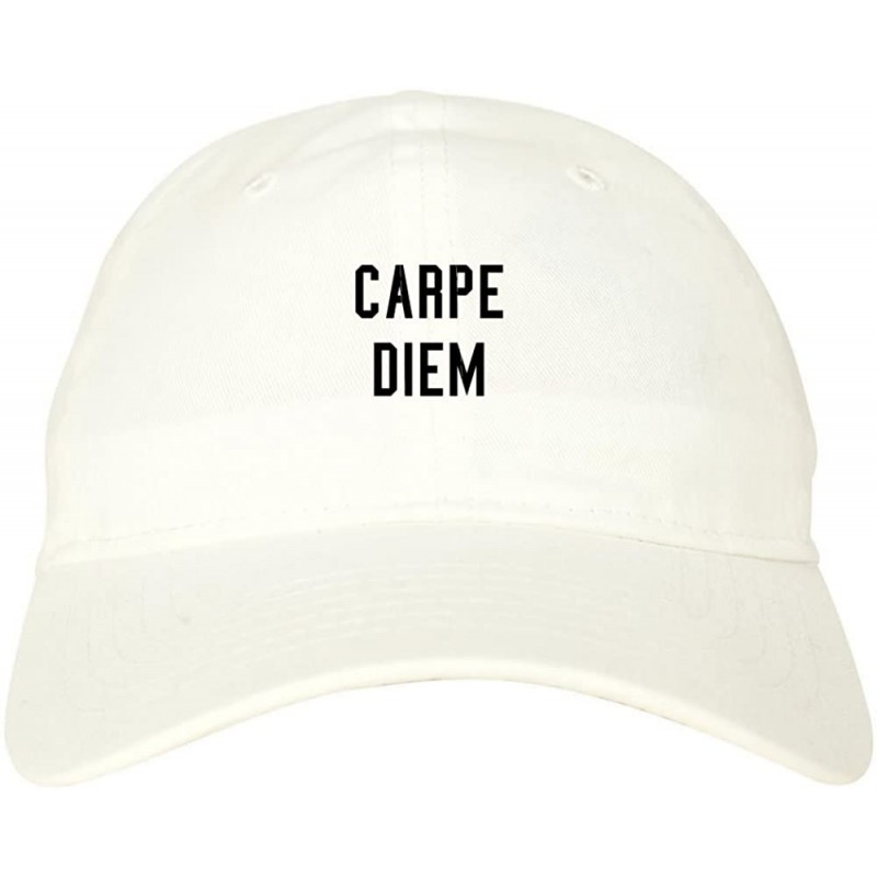 Baseball Caps Carpe Diem Womens Dad Hat Baseball Cap - White - CN12B5RRFPL $56.08