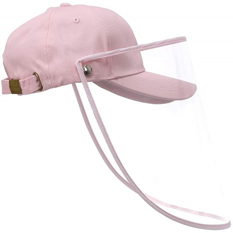 Baseball Caps Baseball Hat- Bucket Hat- Reusable Detachable Film Hat Men & Women - C-pink - CF198UEMH7M $14.76