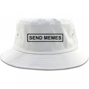 Bucket Hats Send Memes Box Funny Bucket Hat - White - CT18CAD0XLH $58.28