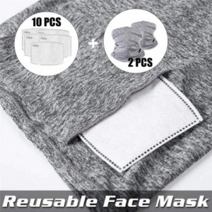 Balaclavas 2PCS Bandana Face Mask with 10PCS Safety Filters Neck Gaiter Balaclava Mouth Cover for Women Men - C8197ANN80R $46.32