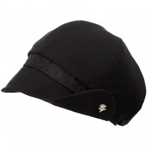 Newsboy Caps Ladies Newsboy Cabbie Beret Cap Black Cloche Hat Painter Caps for Women - CB17YK25743 $23.14