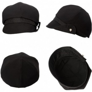 Newsboy Caps Ladies Newsboy Cabbie Beret Cap Black Cloche Hat Painter Caps for Women - CB17YK25743 $26.49